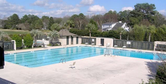 A relaxing view of Snee Farm from the pool